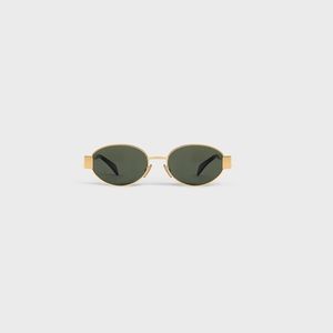 CELINE TRIOMPHE METAL 01 SUNGLASSES IN METAL
GOLD / GREEN